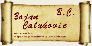 Bojan Čaluković vizit kartica
